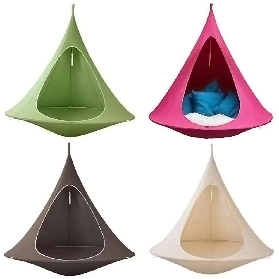 Cheap Goat Tents Waterproof Outdoor Garden Camping Hammock Large Size Swing Chair Foldable Children Family Room Tent Ceiling Hanging Sofa Bed   